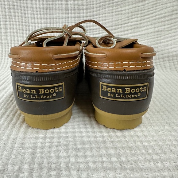 VTG LL Bean Bean Boots Brown Duck Shoes Women's Size 8M Made In USA RUN LARGE - Picture 5 of 10